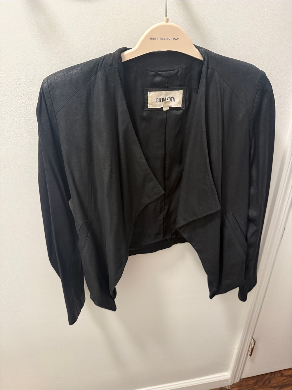B.B. Dakota Black Lambskin Leather Jacket